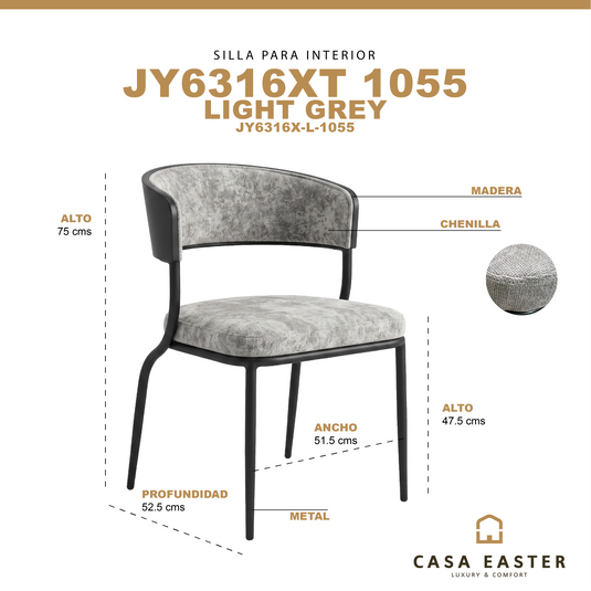 Matt White Indoor Chair 1055 - JY6316XT