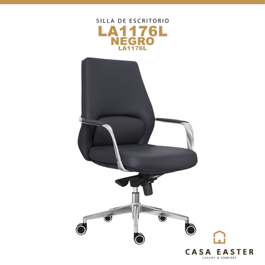 Silla de escritorio LA1176L para interior color Negro - LA1176L