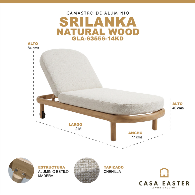 Load image into Gallery viewer, Sri Lanka White Sun Lounger - GLA577514KD
