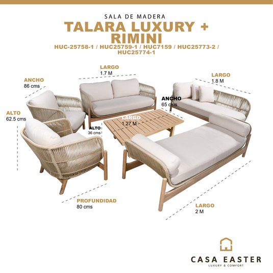Talara Luxury + mesa de centro Rimini