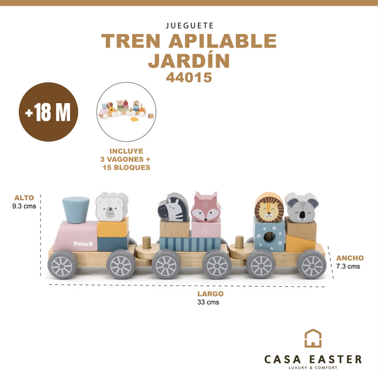 Juego de tren apilable de madera - 44015