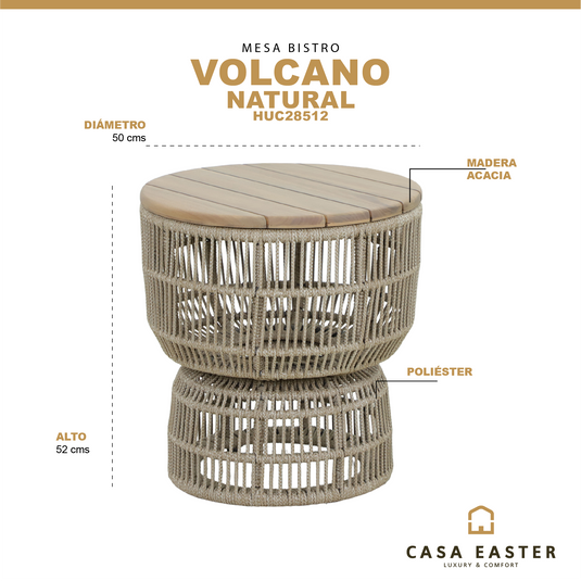 Mesa bistro 50 cm Volcano de madera - HUC28512