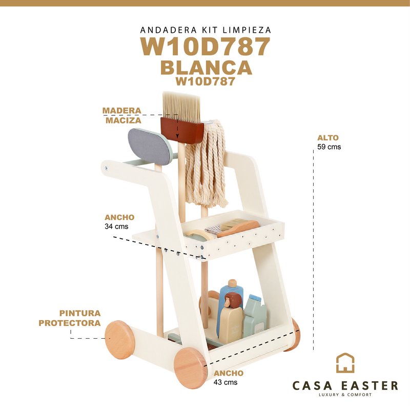 Cargue la imagen en el visor de la galería, Andadera en Kit infantil juego de limpieza - W10D787
