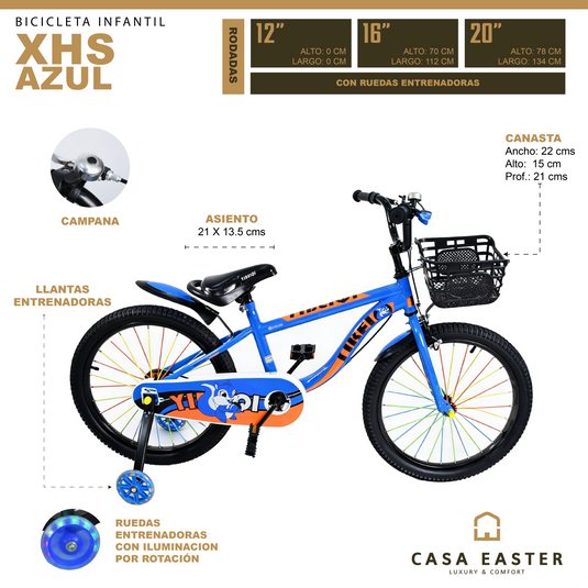 Bicicleta infantil XHS de 16