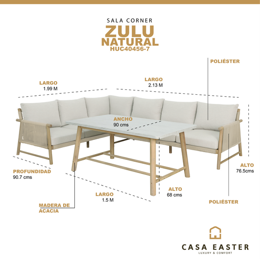 Set Corner Zulu color Natural - HUC40456-7