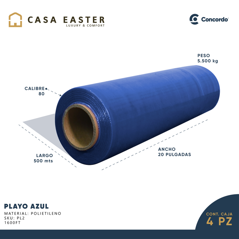 Load image into Gallery viewer, Playo 4 rolls Blue Gauge 80-PL2 
