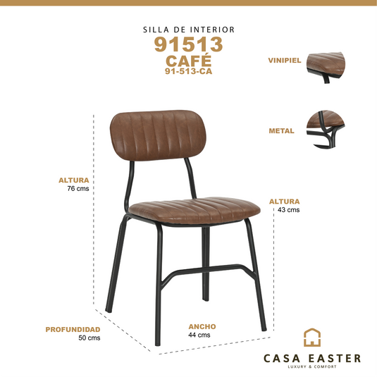 Silla de interior 91513 color Camel - 91-513-CA