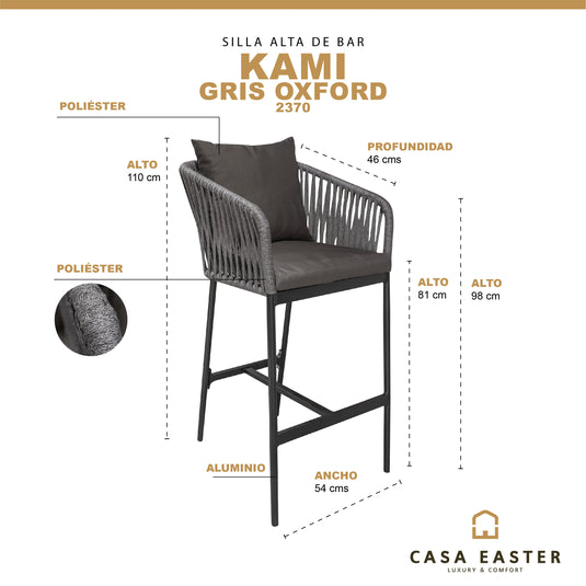 Bow High Chair for Outdoor and Indoor Color Green KAMI- 2370 