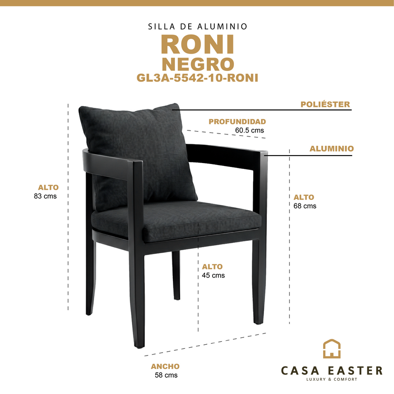 Load image into Gallery viewer, Silla de exterior Roni (Alarcon) color negro - GL3A-5542-10-RONI
