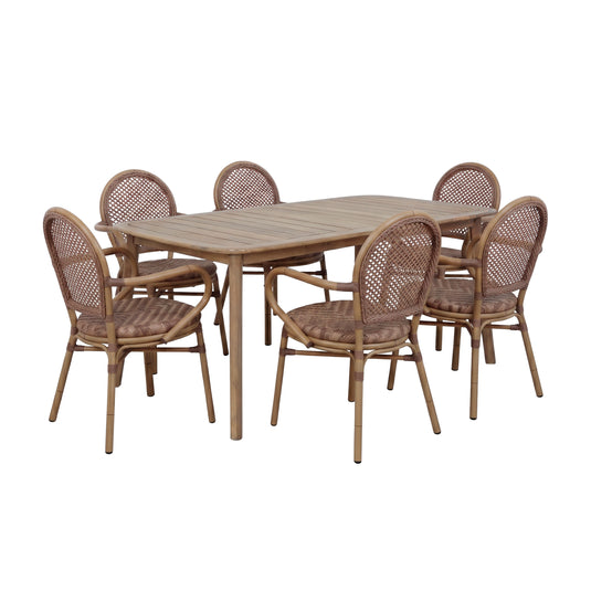 Comedor Freeport 1.8 + 6 sillas Pingarm - HUC38290 / 3301