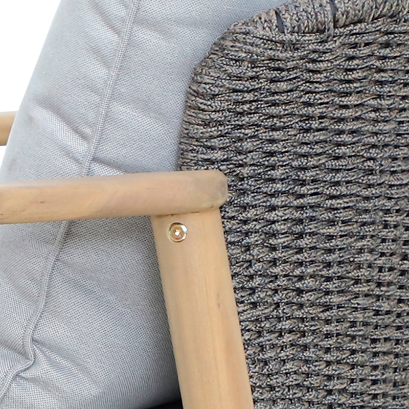 Cargue la imagen en el visor de la galería, Set Freeport 2+1 en madera color natural + mesa bistro Eloise 45x45 - FREE-ELO

