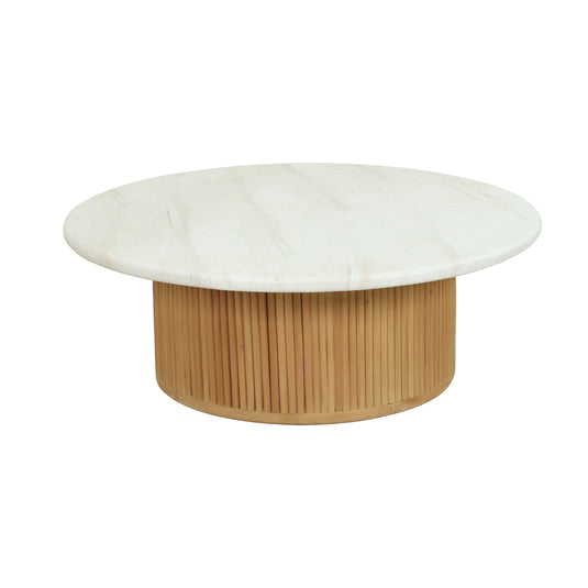 Coffee table dia. 90cm Hazel in Hazelnut wood - HUC2867