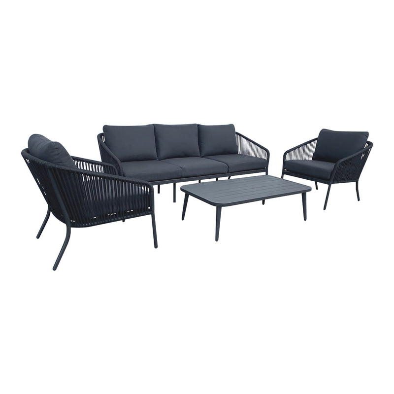 Cargue la imagen en el visor de la galería, Sala para Exterior e Interior de Aluminio Color Carbon JAVA TRIPLE-61526-ST
