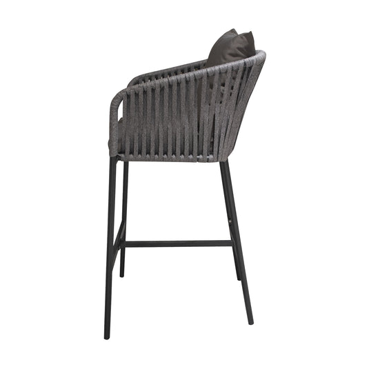 Silla  Alta de Lazo para Exterior e Interior Color Gris Jaspe KAMI-2780