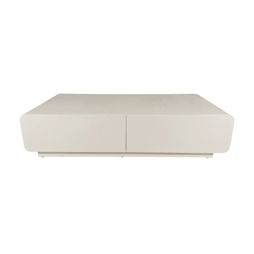 Mesa de Centro Kimpton 1.3 M color blanca con cajones - WW13070-MC