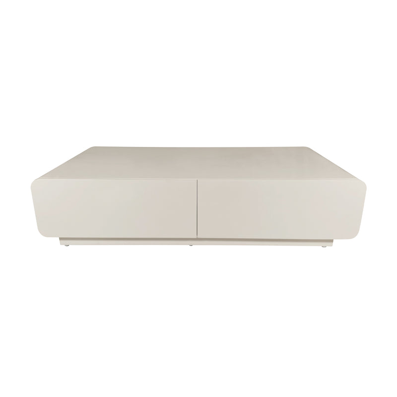 Cargue la imagen en el visor de la galería, Mesa de Centro Kimpton 1.3 M color blanca con cajones - WW13070-MC
