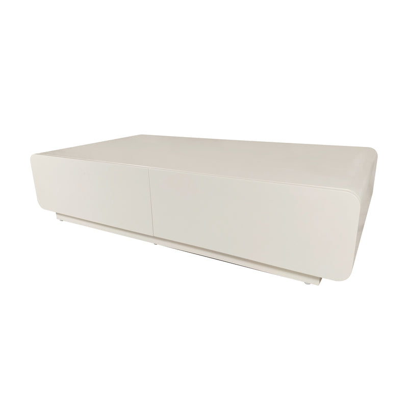 Cargue la imagen en el visor de la galería, Mesa de Centro Kimpton 1.3 M color blanca con cajones - WW13070-MC
