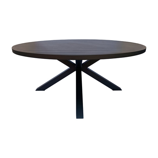 Comedor redondo de Exterior Matzo black + 5 sillas Dolce carbón - 58790 / GLA6319410-CH