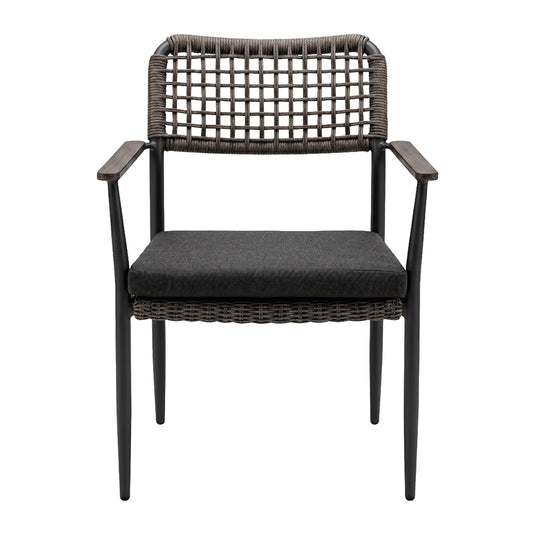 Comedor redondo de Exterior Matzo black + 5 sillas Dolce carbón - 58790 / GLA6319410-CH