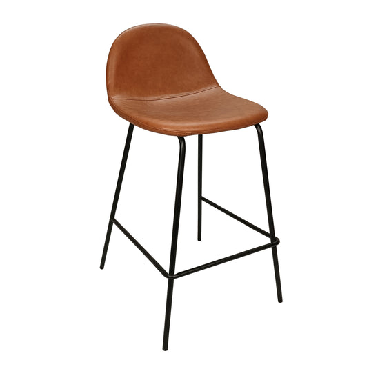 Silla alta de bar Maud para interior color Camel - CSB023