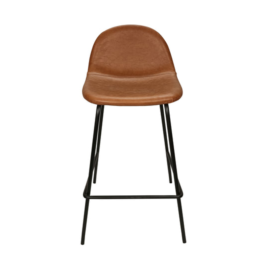 Silla alta de bar Maud para interior color Camel - CSB023