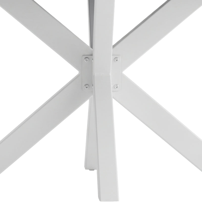 Cargue la imagen en el visor de la galería, Mesa de Comedor Redonda 1.7 M ANCONA  para interior y exterior estilo redonda Color blanco - WHITE-75738
