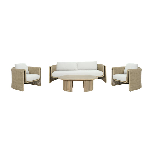 Set triple Nadine + mesa de centro Bonnie color natural - NAD-BON