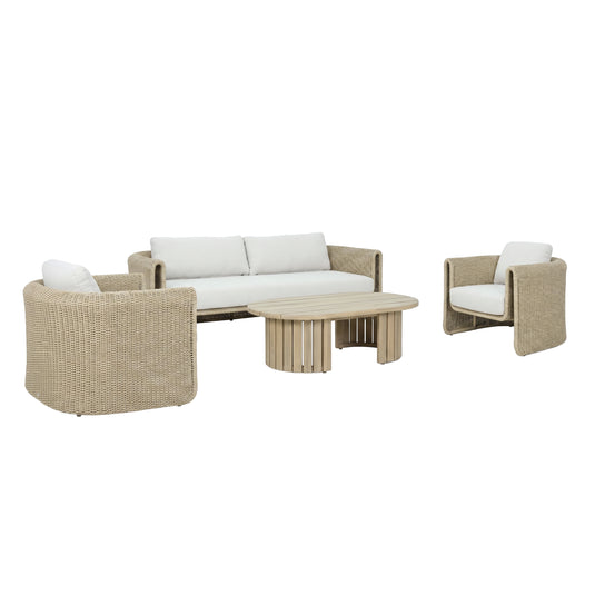 Set triple Nadine + mesa de centro Bonnie color natural - NAD-BON
