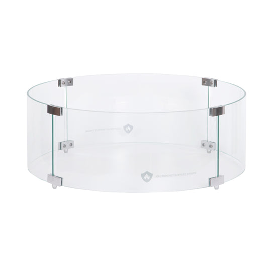 Parabrisas para fogata de vidrio redonda - M130500045