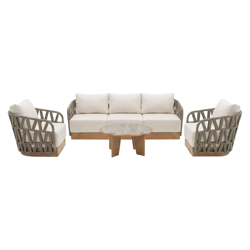 Cargue la imagen en el visor de la galería, Set triple Paraiso color natural - GLA6351823KD
