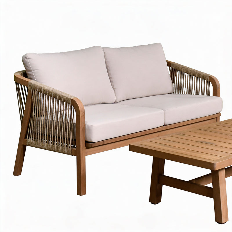 Cargue la imagen en el visor de la galería, Set Rimini doble + mesa de centro rimini color natural - 686KD-HUC37159
