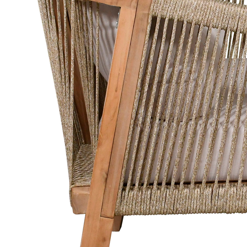 Cargue la imagen en el visor de la galería, Set Rimini 3+2 con mesa de centro Rimini color natural - HUC25685KD-686KD-3+2
