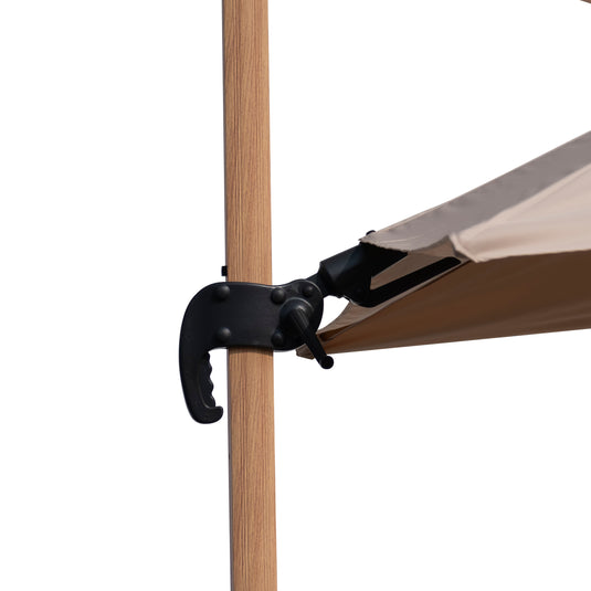 Sombrilla SMALL ROMA LED Brazo Lateral Para Jardín Color Beige + base LIOUX - SMALLBE-23886CW22