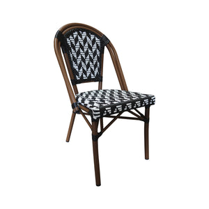 Silla de Rattan para exterior e interior Color Negro/Blanco SCOOTLAND 09-02  - SCOOTLAND 09-02