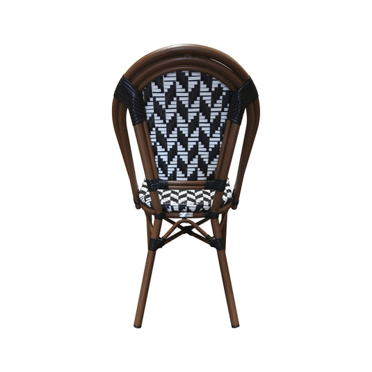 Silla de Rattan para exterior e interior Color Negro/Blanco SCOOTLAND 09-02  - SCOOTLAND 09-02
