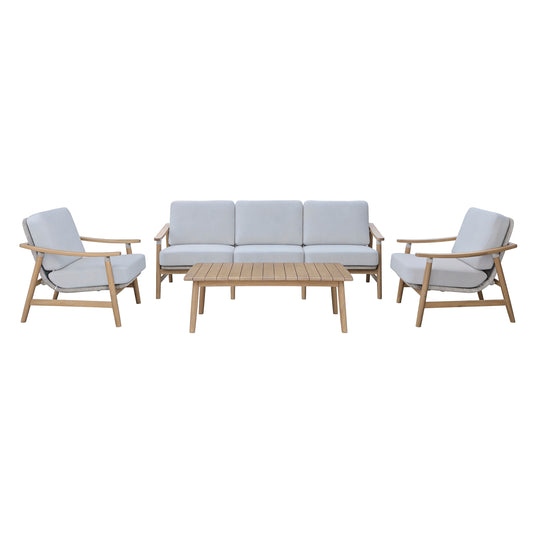 Masaya light gray triple wooden set - HUC40931-929-8734