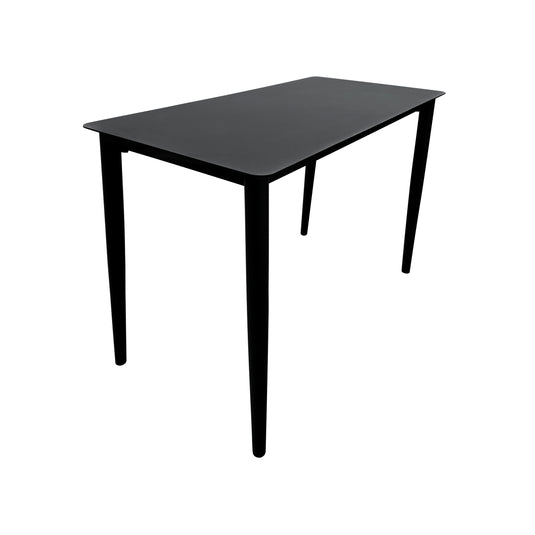 Comedor alto para Exterior 1.4 m Shakira + 6 bancos Waterfall color carbón - SHAK-WAFLL-6