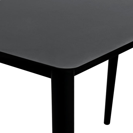 Comedor alto para Exterior 1.4 m Shakira + 6 bancos Waterfall color carbón - SHAK-WAFLL-6