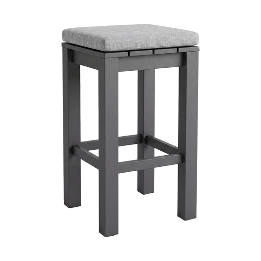 Comedor alto para Exterior 1.4 m Shakira + 6 bancos Waterfall color carbón - SHAK-WAFLL-6