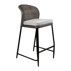 Silla alta para exterior e interior Shangrila color Gris - GLA6000916