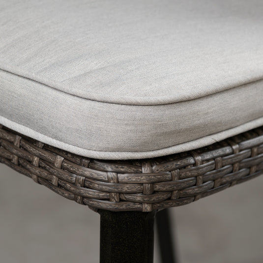 Silla alta para exterior e interior Shangrila color Gris - GLA6000916
