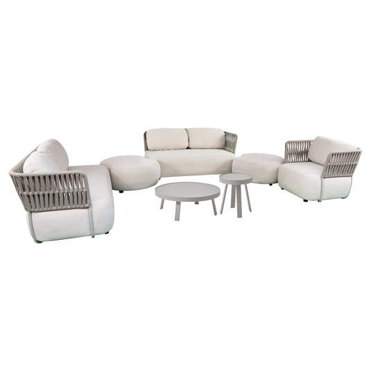Set Soft Ivory Luxury con mesas de centro Kafei -  SOFTLUX-KAFEI