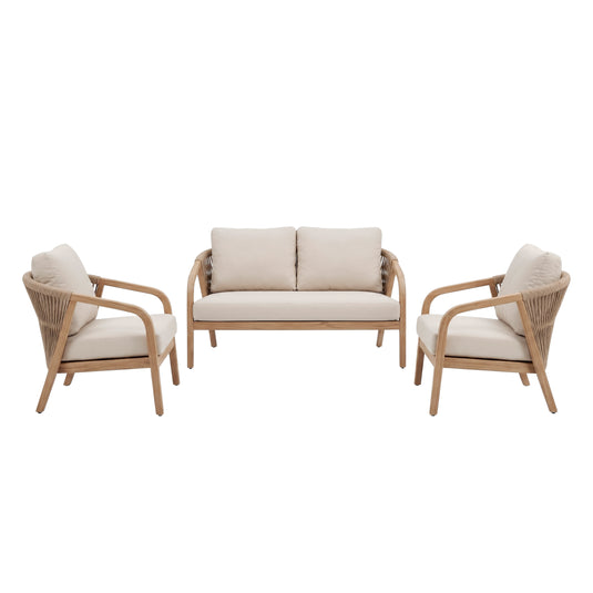 Set doble Sunday sin mesa de centro color natural - HUC39966-DOB-SN