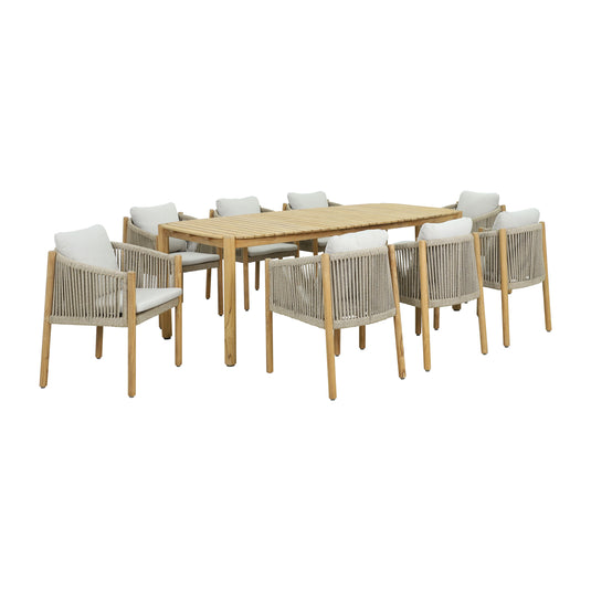 Comedor de madera Tyson 2.2 M + 8 sillas Tyson - HUC38508-8S