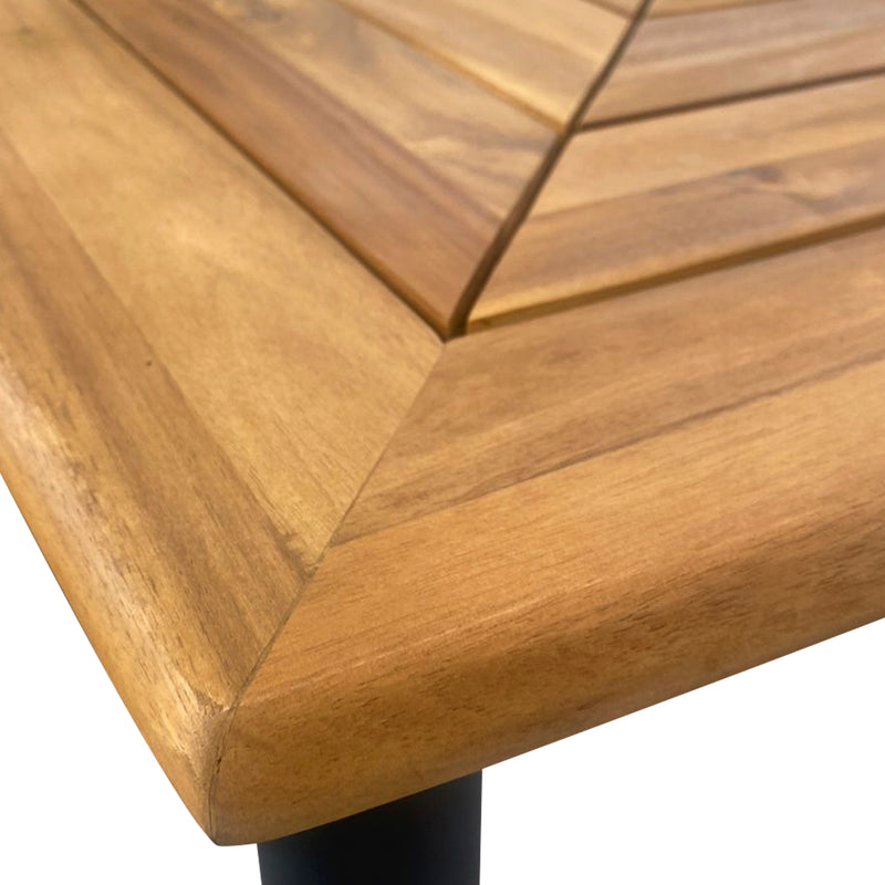 Load image into Gallery viewer, Comedor alto de Exterior 1.4M Dario + 6 bancos Waterfall color carbón - DARI-WAFLL-6
